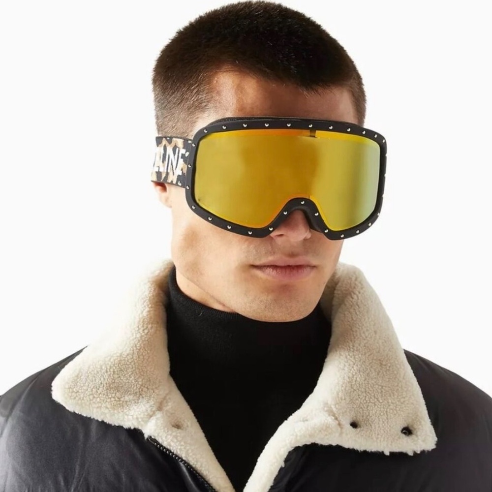 New! Celine Ski Mask C40196U 99C, Gold Mirror, Authentic